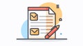 Reject Document Error Outline Icon Vector