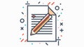 Reject Document Error Outline Icon Vector