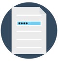 File Security Color Isolated Vector Icon that easily can be modified and edit. Royalty Free Stock Photo
