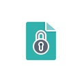 File security lock flat icon