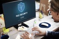 File Security Online Security Protection Concept Royalty Free Stock Photo