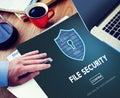 File Security Online Security Protection Concept Royalty Free Stock Photo