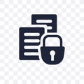 File security transparent icon. File security symbol design from