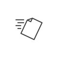 File send outline icon Royalty Free Stock Photo