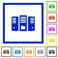 File server flat framed icons