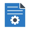 File setting glyph color vector icon Royalty Free Stock Photo