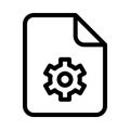 File setting line VECTOR icon Royalty Free Stock Photo
