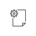 File setting outline icon