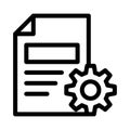 File setting vector thin line icon