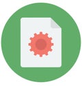 File Settings Vector Icon that can be easily edit or modified Royalty Free Stock Photo