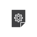 File settings vector icon Royalty Free Stock Photo