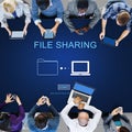 File Sharing Computer Data Digital Document Concept Royalty Free Stock Photo