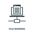 File Sharing flat icon. Colored element sign from internet security collection. Flat File Sharing icon sign for web Royalty Free Stock Photo