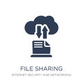 File sharing icon. Trendy flat vector File sharing icon on white Royalty Free Stock Photo