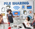 File Sharing Internet Technology Social Storage Concept Royalty Free Stock Photo