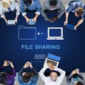 File Sharing Internet Technology Social Storage Concept Royalty Free Stock Photo