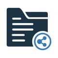 File, sharing, sheet, transfer icon. Editable vector graphics Royalty Free Stock Photo
