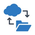 File sharing vector glyph color icon