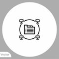 File sharing vector icon sign symbol Royalty Free Stock Photo