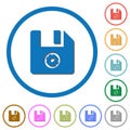File size icons with shadows and outlines