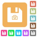 File snapshot rounded square flat icons