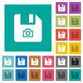 File snapshot square flat multi colored icons