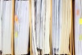 File Stack, file folder close up for background. Royalty Free Stock Photo