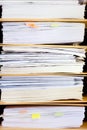 File Stack, file folder close up for background. Royalty Free Stock Photo