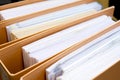 File Stack, file folder close up for background. Royalty Free Stock Photo