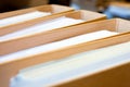 File Stack, file folder close up for background. Royalty Free Stock Photo