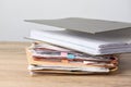 file folder pace on wood desk