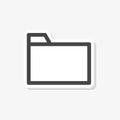 File sticker, Folder icon, simple icon Royalty Free Stock Photo
