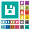 File stop square flat multi colored icons