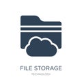 file storage icon in trendy design style. file storage icon isolated on white background. file storage vector icon simple and Royalty Free Stock Photo