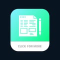 File, Text, Pencil, Education Mobile App Icon Design