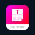 File, Text, Poster, Fount Mobile App Icon Design