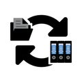 File transfer, Moving Vector Icon Royalty Free Stock Photo