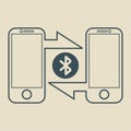 File transfer with bluetooth illustration wallpaper