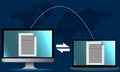 File transfer concept between computers