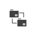File transfer folders icon vector Royalty Free Stock Photo
