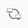 File transfer icon, transfer, computer, network, share