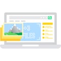 File transfer and load to cloud icon vector Royalty Free Stock Photo