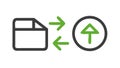 File Transfer Upload Folder Icon Cloud Storage UI, vector design Generative AI Royalty Free Stock Photo