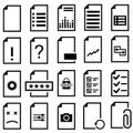 File type glyph icon vector set. Doc format filled illustration symbol collection. Document information solid sign or logo.