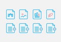 File Type Icon set. Simple Set of File Formats Vector Line Icons. Line style. Royalty Free Stock Photo