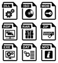 File type icons Royalty Free Stock Photo