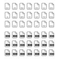 File type icons. Royalty Free Stock Photo