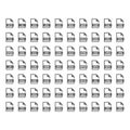 File type vector icons. Royalty Free Stock Photo