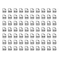 File type vector icons. Royalty Free Stock Photo