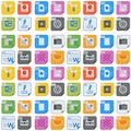 File types and formats seamless pattern background presentation document symbol application software folder vector Royalty Free Stock Photo